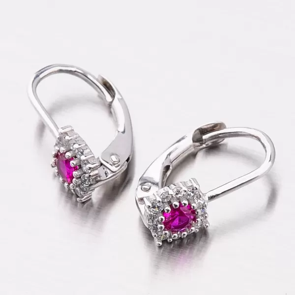 Detské náušnice biele zlato 585 zirkón 12-574