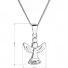 Strieborný náhrdelník anjel so Swarovski kryštálmi biely 32078.1