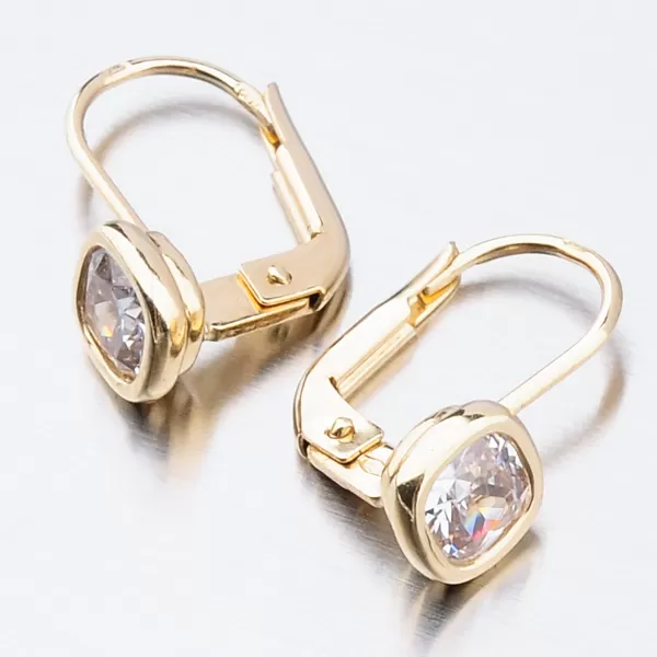 Dámske visiace zirkónové náušnice so štvorcom 52GZ-8029Z-KL