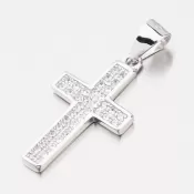 Strieborný krížik so zirkónmi HST-13236