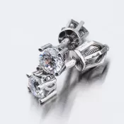 Dámske náušnice biele zlato 585 zirkón 52DZ-8025B-ZIR