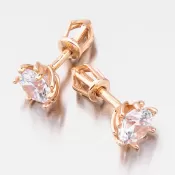 Dámske náušnice ružové zlato 585 zirkón 52GZ-8001CV-SR