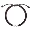 Kabbalah náramok proti uhranutiu strieborné nekonečno 13002.3 čierny