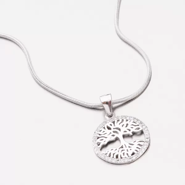 Strieborný prívesok so zirkónmi HST-13208