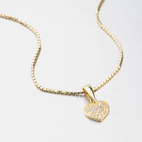 Zlaté srdce so zirkónmi 682P-130597