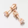 Dámske náušnice ružové zlato 585 zirkón v ružovej farbe 52DZ-8012CV-ZIR