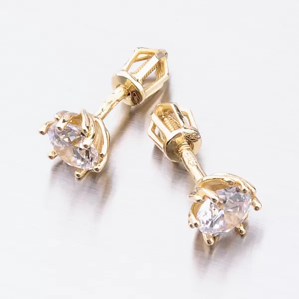 Dámske náušnice žlté zlato 585 zirkón dámske 52GZ-8001Z-SR