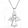 Strieborný náhrdelník anjel so Swarovski kryštálmi biely 32076.1