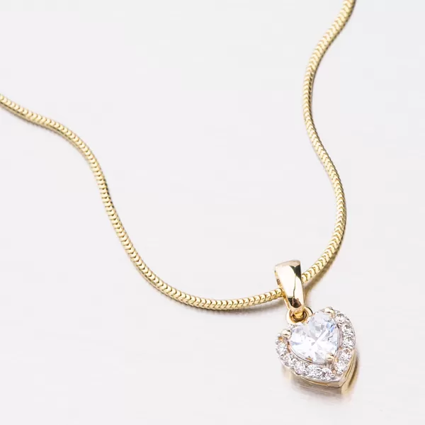 Zlaté srdce so zirkónmi 53GZ-8016ZBB