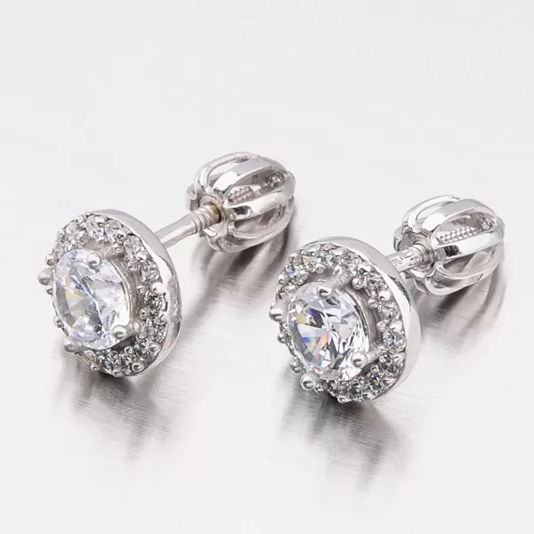 Dámske náušnice z bieleho zlata 52GZ-60168B-SR