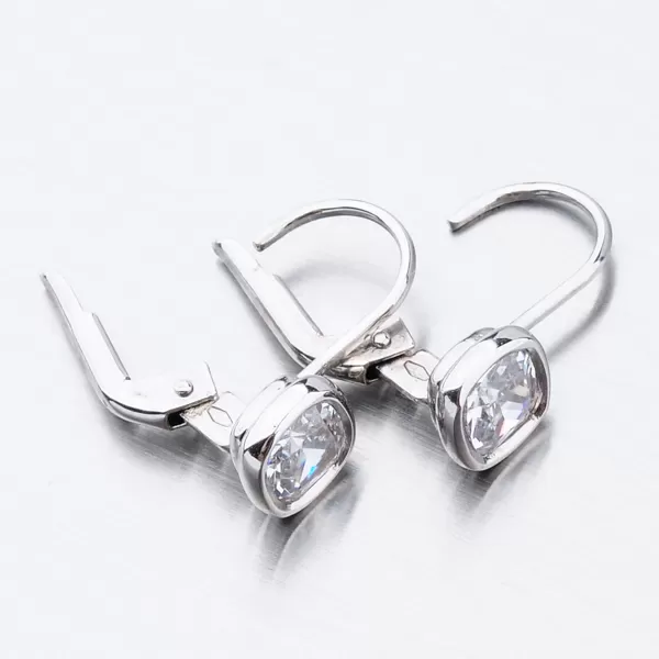 Dámske náušnice biele zlato 585 zirkón 52GZ-8029B-KL