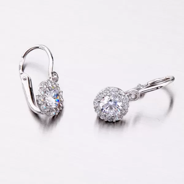 Detské náušnice biele zlato 585 zirkón 52DN-2745BBB