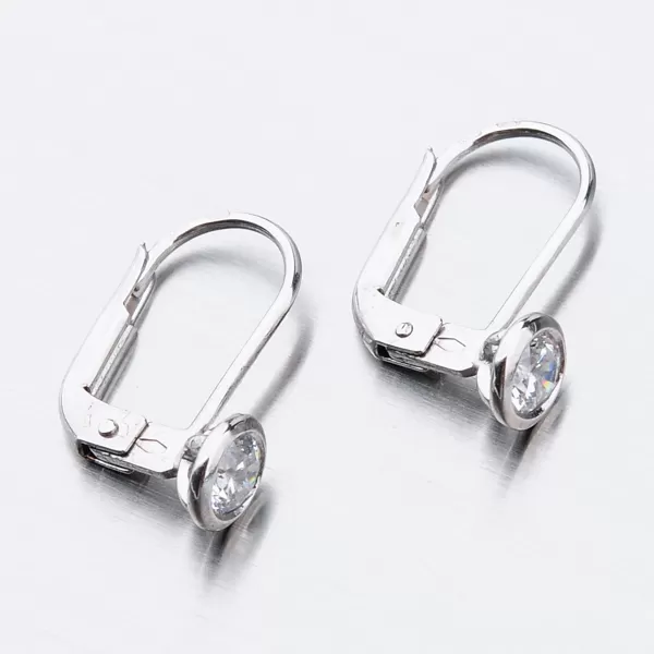 Dámske náušnice biele zlato 585 zirkón 52DZ-8003B-KL-ZIR