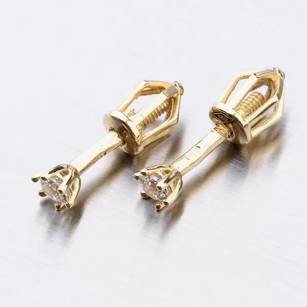 Dámske náušnice žlté zlato 585 zirkón 52DZ-8020Z-ZIR