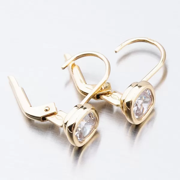 Dámske visiace zirkónové náušnice so štvorcom 52GZ-8029Z-KL