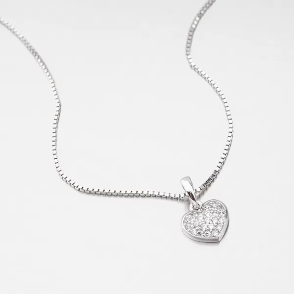 Zlaté srdce so zirkónmi 53DZ-2383B-ZIR