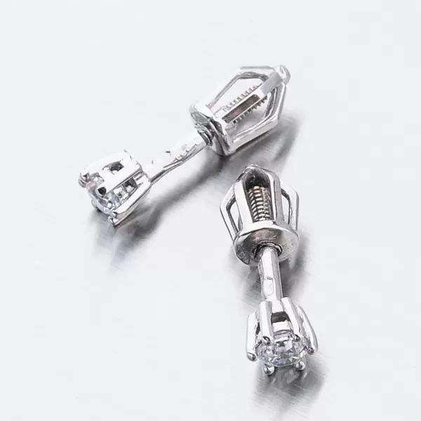 Dámske náušnice biele zlato 585 zirkón 52DZ-8012B-ZIR