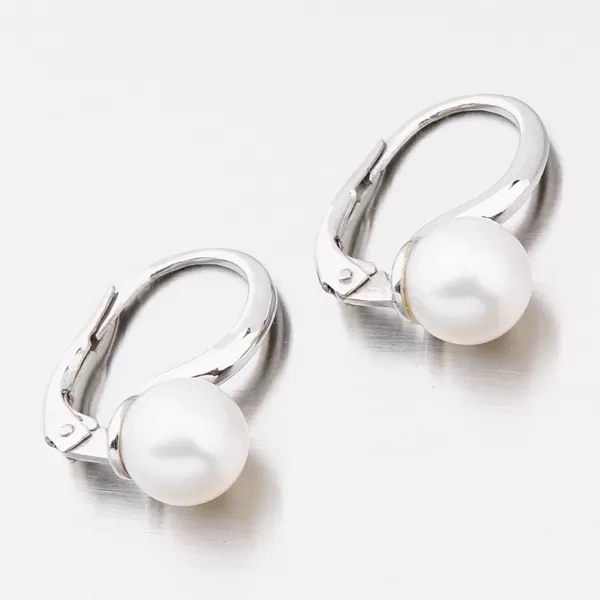 Dámske náušnice biele zlato 585 perál 668P-120001