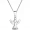 Strieborný náhrdelník anjel so Swarovski kryštálmi biely 32078.1