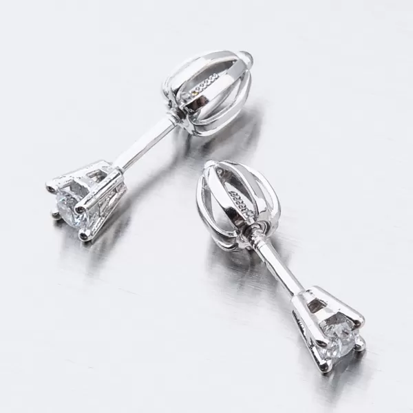 Dámske náušnice biele zlato 585 zirkón 52DZ-61062B-ZIR