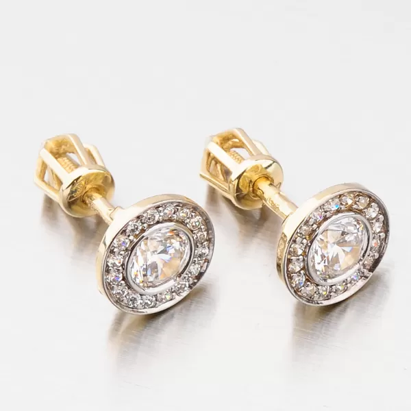 Dámske náušnice zo žltého zlata 52GZ-8028Z-SR