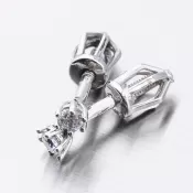 Dámske náušnice biele zlato 585 zirkón 52DZ-8012B-ZIR