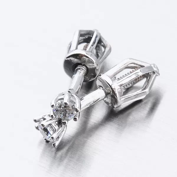 Dámske náušnice biele zlato 585 zirkón 52DZ-8012B-ZIR