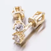 Dámske náušnice žlté zlato 585 zirkón 52DZ-8012Z-ZIR