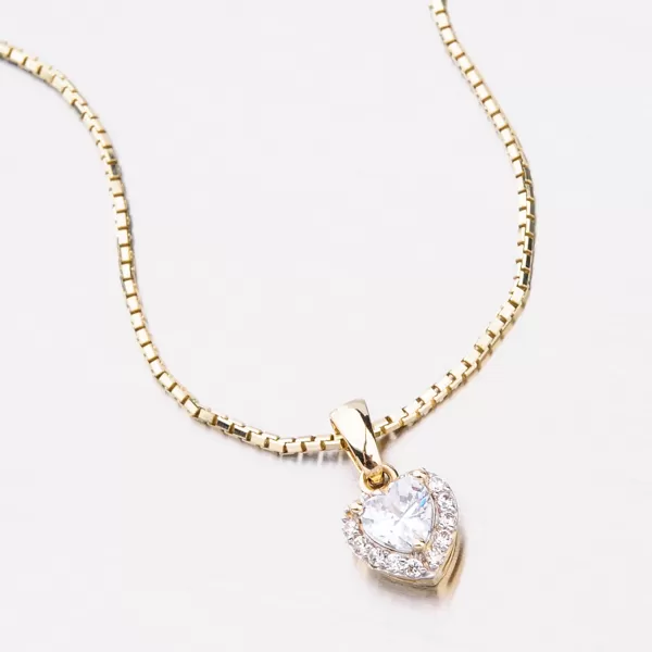 Zlaté srdce so zirkónmi 53GZ-8016ZBB