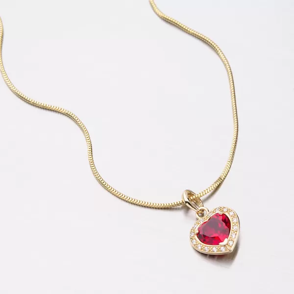 Zlaté srdce so zirkónmi 53GZ-1810ZCB