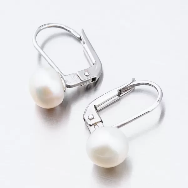 Dámske náušnice biele zlato 585 perál s bielou 52GZ-8002B-KL