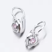 Detské náušnice biele zlato 585 zirkón 52DN-2752BR