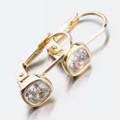 Dámske visiace zirkónové náušnice so štvorcom 52GZ-8029Z-KL