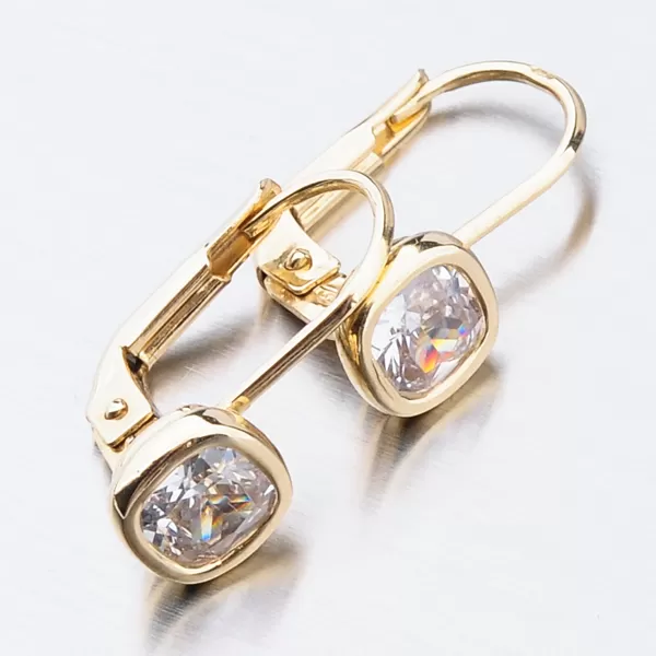 Dámske visiace zirkónové náušnice so štvorcom 52GZ-8029Z-KL