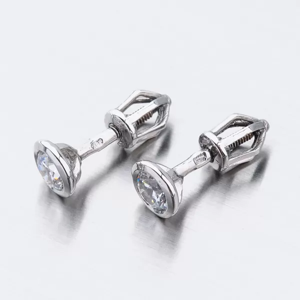 Dámske náušnice biele zlato 585 zirkón 52DZ-8003B-ZIR