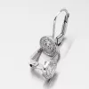 Dámske náušnice biele zlato 585 zirkón visiace 52GZ-8028B-KL