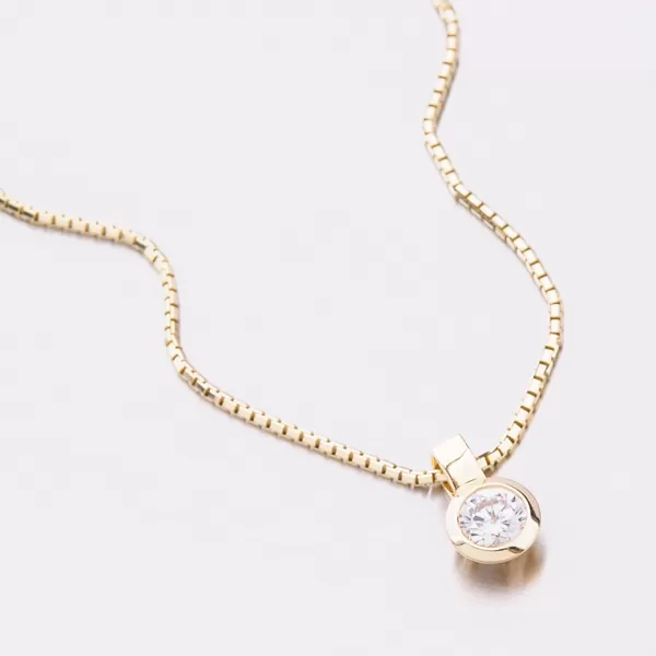 Zlatý prívesok so zirkónom 53DZ-8005Z-ZIR