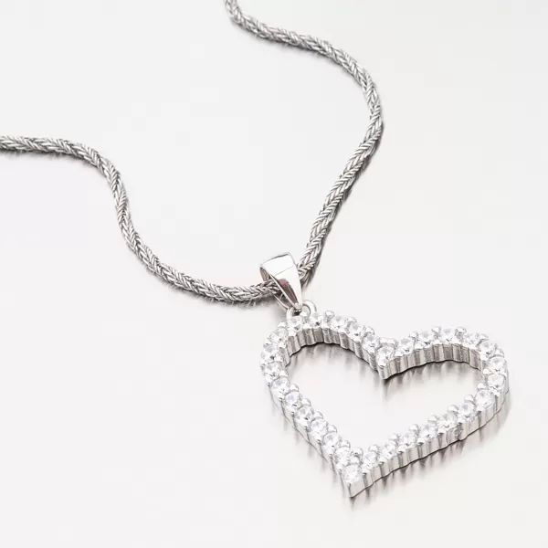 Strieborný prívesok srdca HST-13564