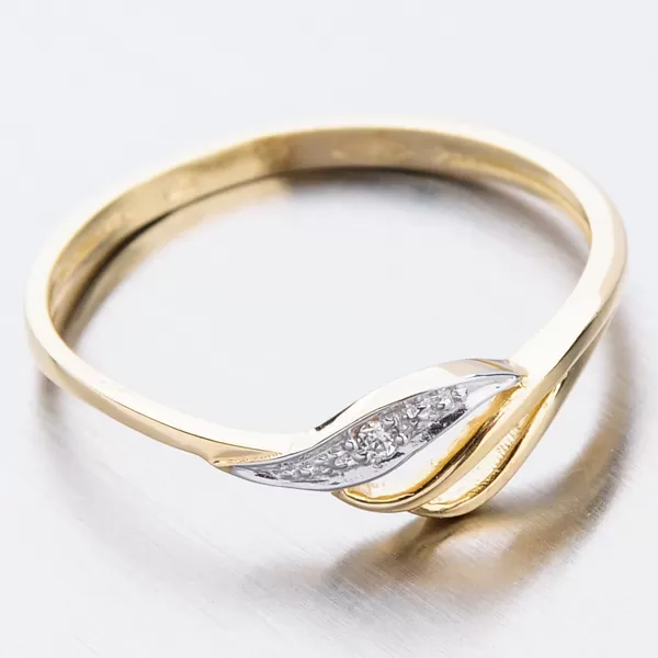 Zlatý prsteň so zirkónmi 51GZ-8023Z