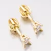 Dámske náušnice žlté zlato 585 malý zirkón v žltej farbe 52DZ-60129Z-SR