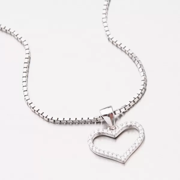 Strieborný prívesok srdca HST-13232