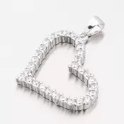 Strieborný prívesok srdca HST-13564