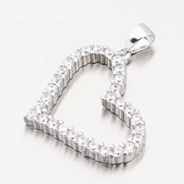 Strieborný prívesok srdca HST-13564