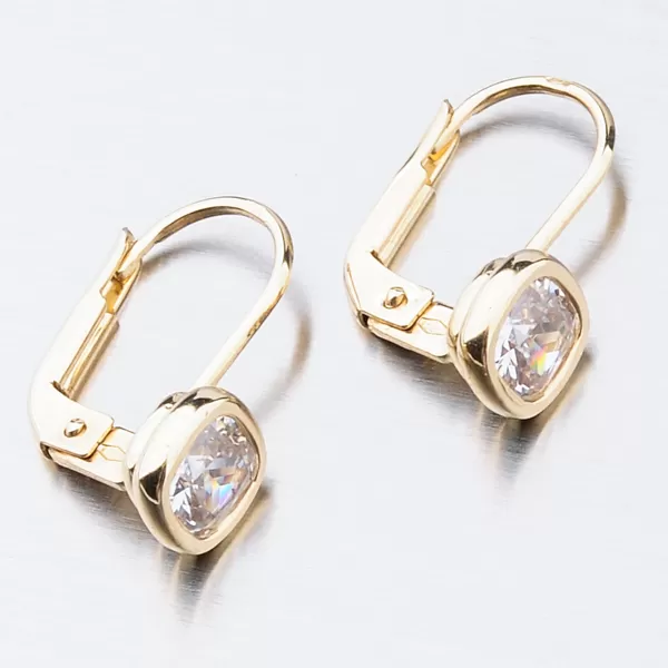 Dámske visiace zirkónové náušnice so štvorcom 52GZ-8029Z-KL