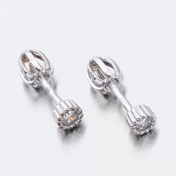 Dámske náušnice biele zlato 585 zirkón 52DZ-60236B-ZIR