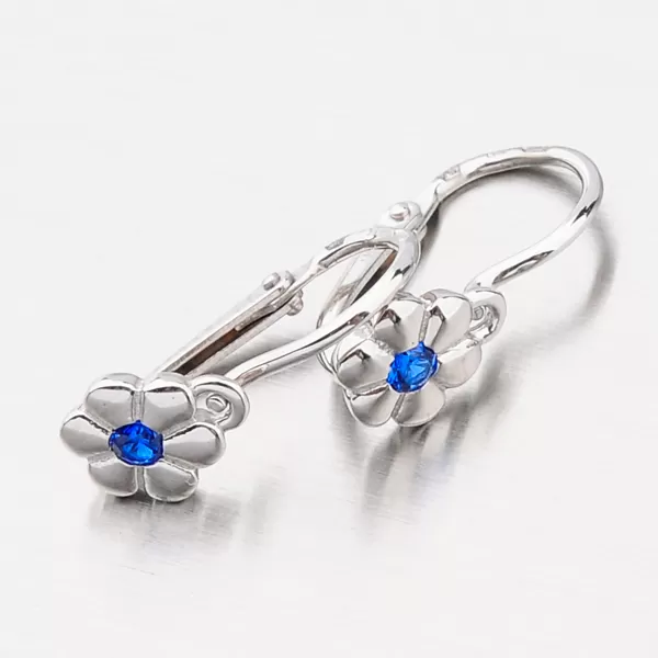 Detské náušnice s modrým kameňom 52DN-1736BTM