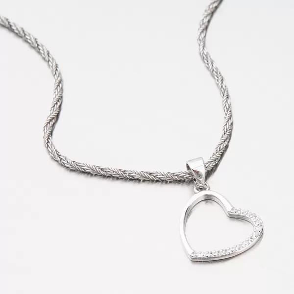 Strieborný prívesok srdca HST-13262