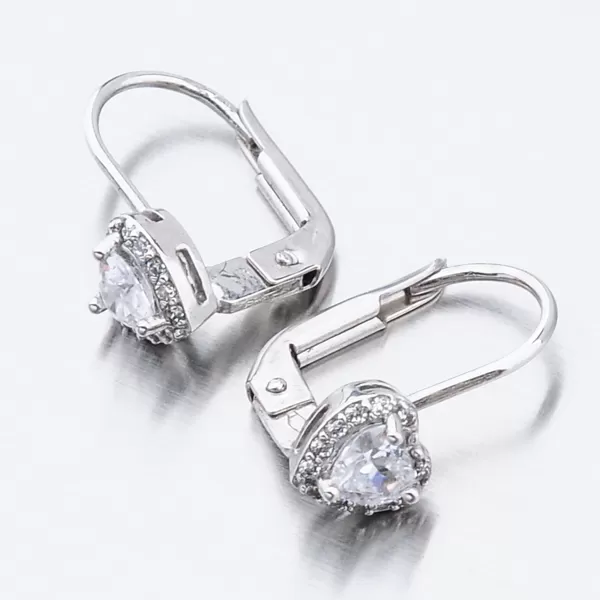 Dámske náušnice biele zlato 585 zirkón 52GZ-8015BBB-KL