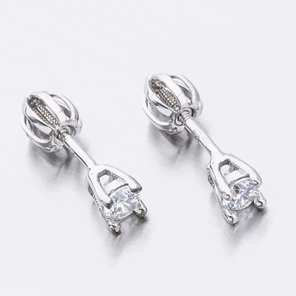 Dámske náušnice biele zlato 585 zirkón 52DZ-60129B-ZIR