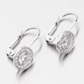 Dámske náušnice biele zlato 585 zirkón visiace 52GZ-8028B-KL